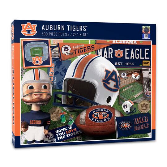 College Team Retro Series 500 Piece Puzzle By Youthefan in Auburn Tigers | 18" x 24" | Michaels®